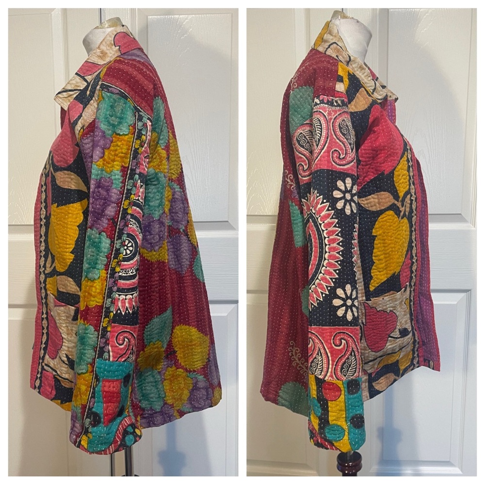 Kantha Open Jacket - Picture 2 of 5